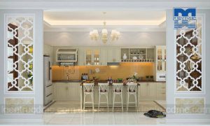Thiết kế nội thất dinh thự 2 tầng phong cách tân cổ điển đẹp, sang trọng