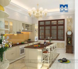 Thiết kế nội thất dinh thự 2 tầng phong cách tân cổ điển đẹp, sang trọng