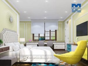 Thiết kế nội thất dinh thự 2 tầng phong cách tân cổ điển đẹp, sang trọng