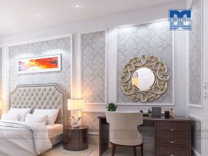 Thiết kế nội thất dinh thự 2 tầng phong cách tân cổ điển đẹp, sang trọng