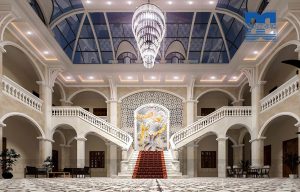 Thiết kế nội thất dinh thự 2 tầng phong cách tân cổ điển đẹp, sang trọng