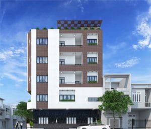 Thiết kế nhà ở kết hợp kinh doanh 5 tầng trên diện tích 70m2