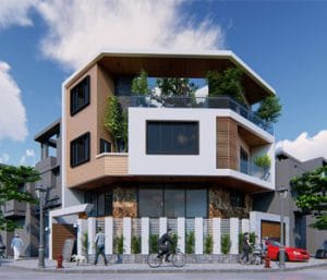 Thiết kế nhà phố 3 tầng hai mặt tiền trên diện tích 147m2