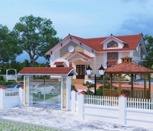 Thiết kế cải tạo biệt thự nhà vườn 1 tầng trên diện tích 150m2