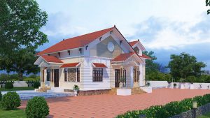 Thiết kế cải tạo biệt thự nhà vườn 1 tầng trên diện tích 150m2