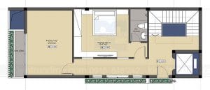 Thiết kế nhà phố 5,5 tầng 1 mặt tiền phong cách hiện đại