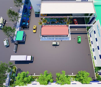 Thiết kế nội thất ngoại thất và tiểu cảnh sân vườn nhà máy sản xuất Tập đoàn Tonmat