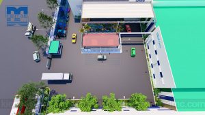 Thiết kế ngoại thất và tiểu cảnh sân vườn nhà máy sản xuất Tập đoàn Tonmat