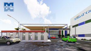 Thiết kế ngoại thất và tiểu cảnh sân vườn nhà máy sản xuất Tập đoàn Tonmat
