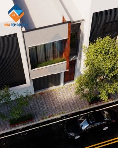 Thiết kế nhà phố 2 tầng phong cách hiện đại trên diện tích 90m2