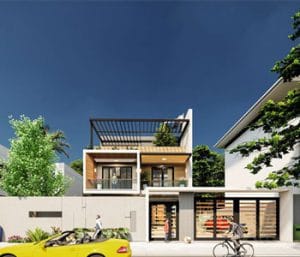 Thiết kế biệt thự 2 tầng phong cách hiện đại, sang trọngg