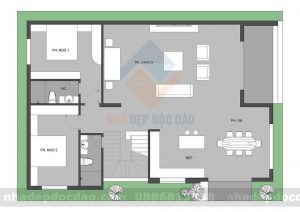 Thiết kế biệt thự 2 tầng phong cách hiện đại, sang trọngg