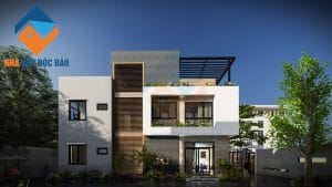 Thiết kế biệt thự 2 tầng phong cách hiện đại, sang trọngg