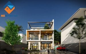 Thiết kế biệt thự 2 tầng phong cách hiện đại, sang trọngg