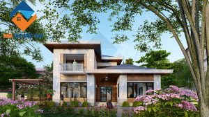 Thiết kế biệt thự 2 tầng phong cách hiện đại trên diện tích 172m2