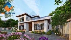 Thiết kế biệt thự 2 tầng phong cách hiện đại trên diện tích 172m2