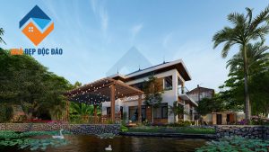 Thiết kế biệt thự 2 tầng phong cách hiện đại trên diện tích 172m2