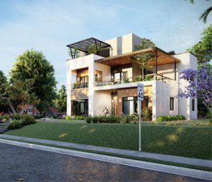 Thiết kế biệt thự phố 3 tầng phong cách hiện đại