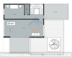 Thiết kế biệt thự phố 3 tầng phong cách hiện đại