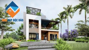 Thiết kế biệt thự phố 3 tầng phong cách hiện đại