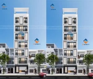 Thiết kế nhà ở kết hợp kinh doanh 7 tầng trên diện tích 85m2