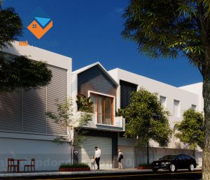 Thiết kế nhà ở kết hợp kinh doanh phong cách hiện đại