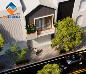 Thiết kế nhà ở kết hợp kinh doanh phong cách hiện đại