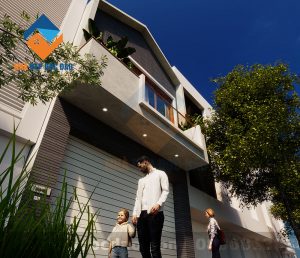 Thiết kế nhà ở kết hợp kinh doanh phong cách hiện đại