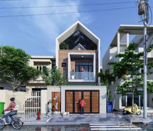 Thiết kế nhà phố 2,5 tầng 2 mặt tiền trên diện tích 180m2