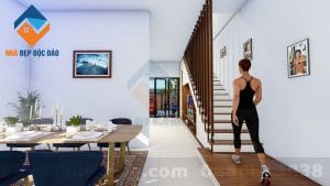 Thiết kế nhà phố 2,5 tầng 2 mặt tiền trên diện tích 180m2