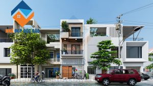 Thiết kế nhà phố 3,5 tầng trên diện tích 63m2 phong cách hiện đại