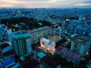 Thiết kế trường mầm non 5 tầng với kiến trúc độc đáo nhiều sắc màu