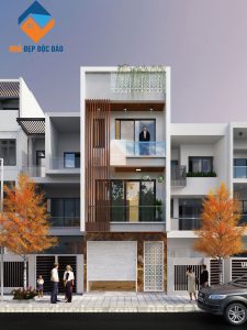 Thiết kế nhà phố 3 tầng mặt tiền 4,5m trên diện tích 60m2