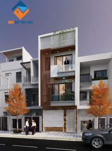 Thiết kế nhà phố 3 tầng mặt tiền 4,5m trên diện tích 60m2
