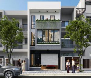 Thiết kế nhà phố phong cách hiện đại diện tích 80m2