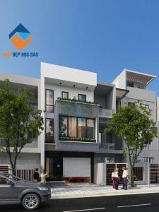Thiết kế nhà phố phong cách hiện đại diện tích 80m2