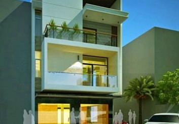 Thiết kế nhà phố 3,5 tầng 61m2