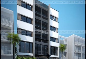 Thiết kế nhà phố kết hợp kinh doanh trên đất hình thang