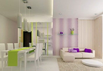 Sử dụng màu sắc trong không gian nội thất phòng khách