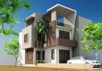 Thiết kế nhà phố 2 mặt tiền diện tích 120m2