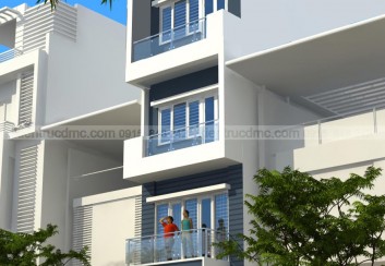 Thiết kế nhà 4,5 tầng trên đất hẹp