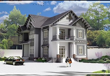Mẫu thiết kế nhà vườn 2 tầng đẹp