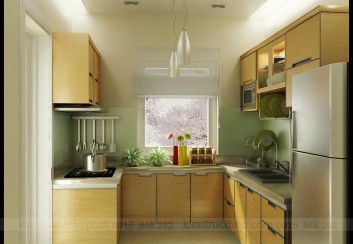 Nội thất phòng bếp trong căn hộ chung cư