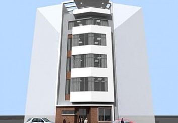 Thiết kế nhà lô phố 5 tầng hiện đại cho thuê văn phòng