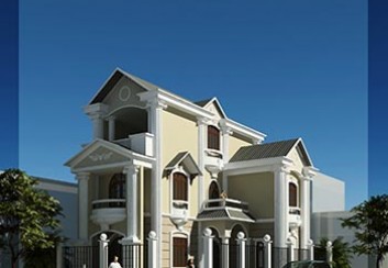 Thiết kế biệt thự Pháp trên đất 140m2