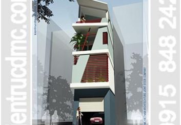 Thiết kế nhà lô phố 4 tầng mặt tiền hẹp