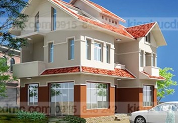 Thiết kế biệt thự nhà vườn 3 tầng 263m2: