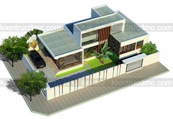 Thiết kế biệt thự hiện đại trên đất 375m2