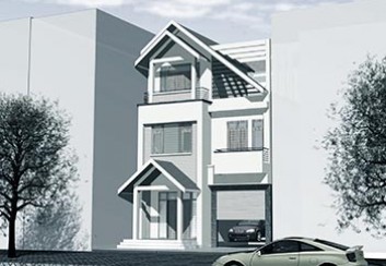 Thiết kế biệt thự phố 3 tầng hiện đại