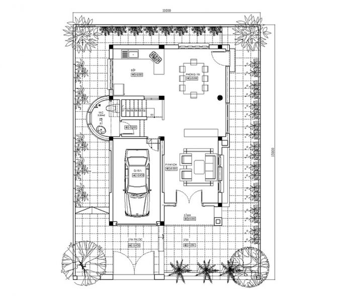 Thiết kế biệt thự hiện đại trên đất 165m2